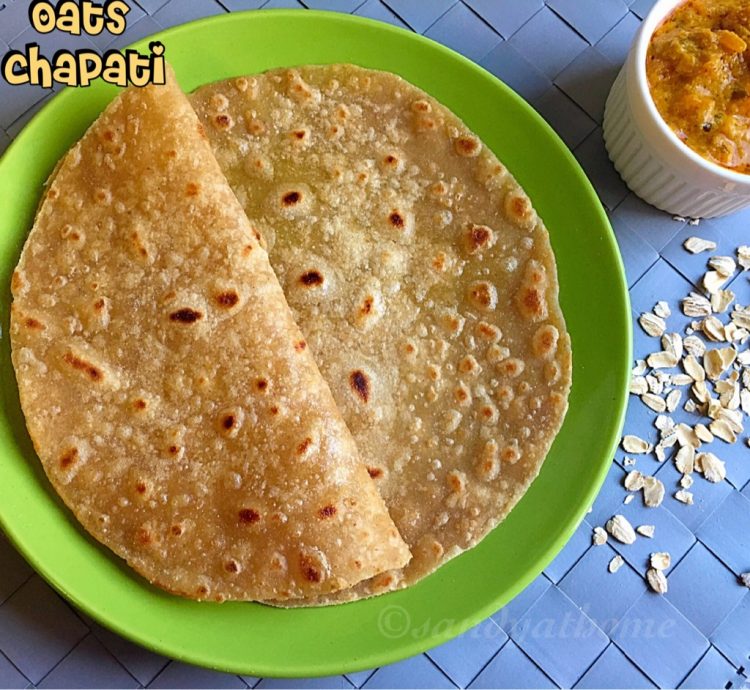 Oats chapati recipe, How to make oats chapati Sandhya's recipes