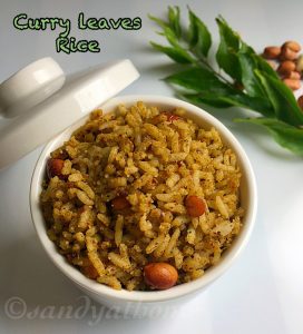 Curry leaves rice