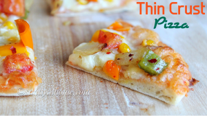 veg thin crust pizza