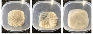 wash and soak rice in enough water