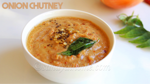 onion chutney recipe, vengaya chutney recipe, chutney