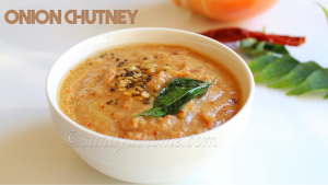 onion chutney recipe, vengaya chutney recipe, chutney