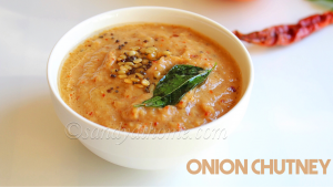 onion chutney recipe, vengaya chutney recipe, chutney