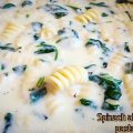 Spinach Alfredo pasta