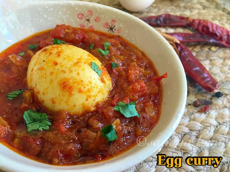 Egg curry recipe, How to make egg curry - Sandhya's recipes