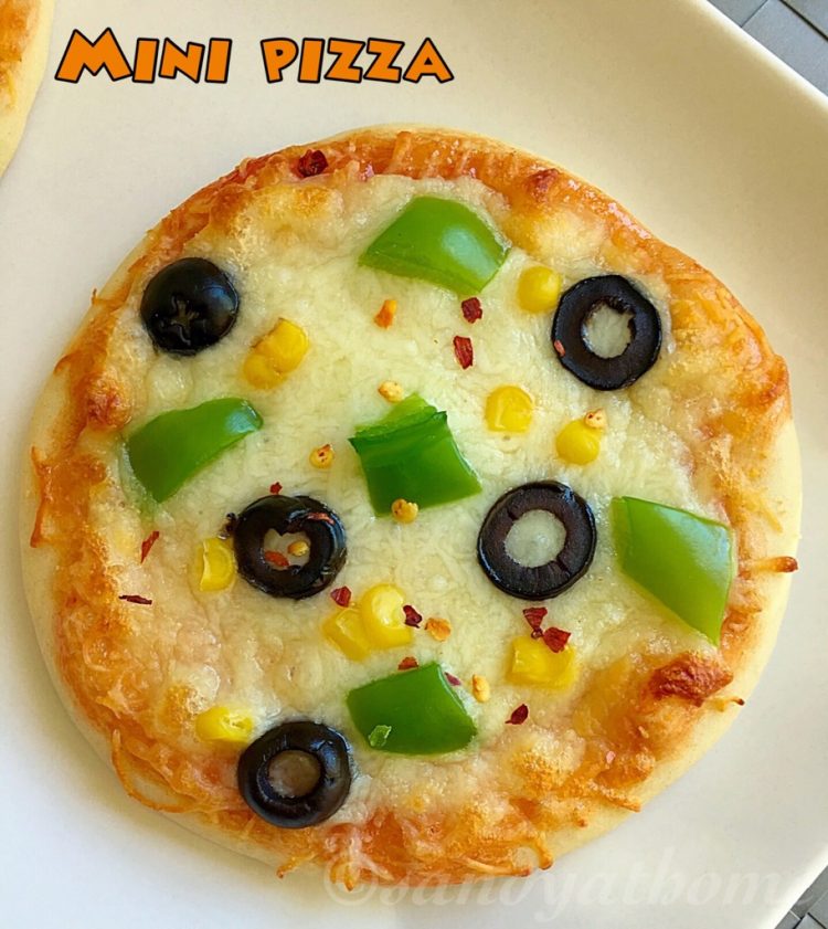 Mini pizza recipe, How to make mini pizza Sandhya's recipes