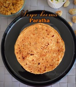 soya keema paratha