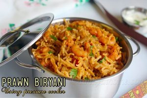 Prawn biryani