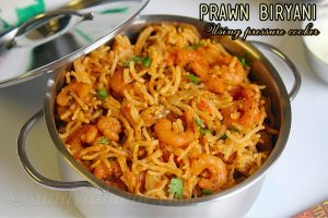 Prawn biryani