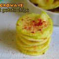 Microwave sweet potato chips
