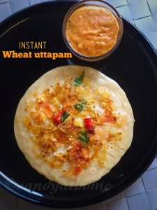 wheat uttapam