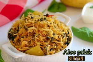 Aloo palak biryani