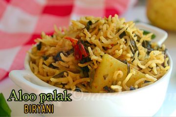 Aloo palak biryani