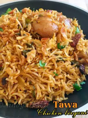 Tawa chicken biryani recipe
