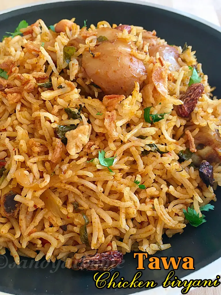 tawa chicken biryani