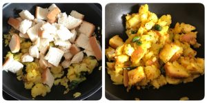 Aloo bread upma