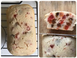 Eggless rava fruit cake