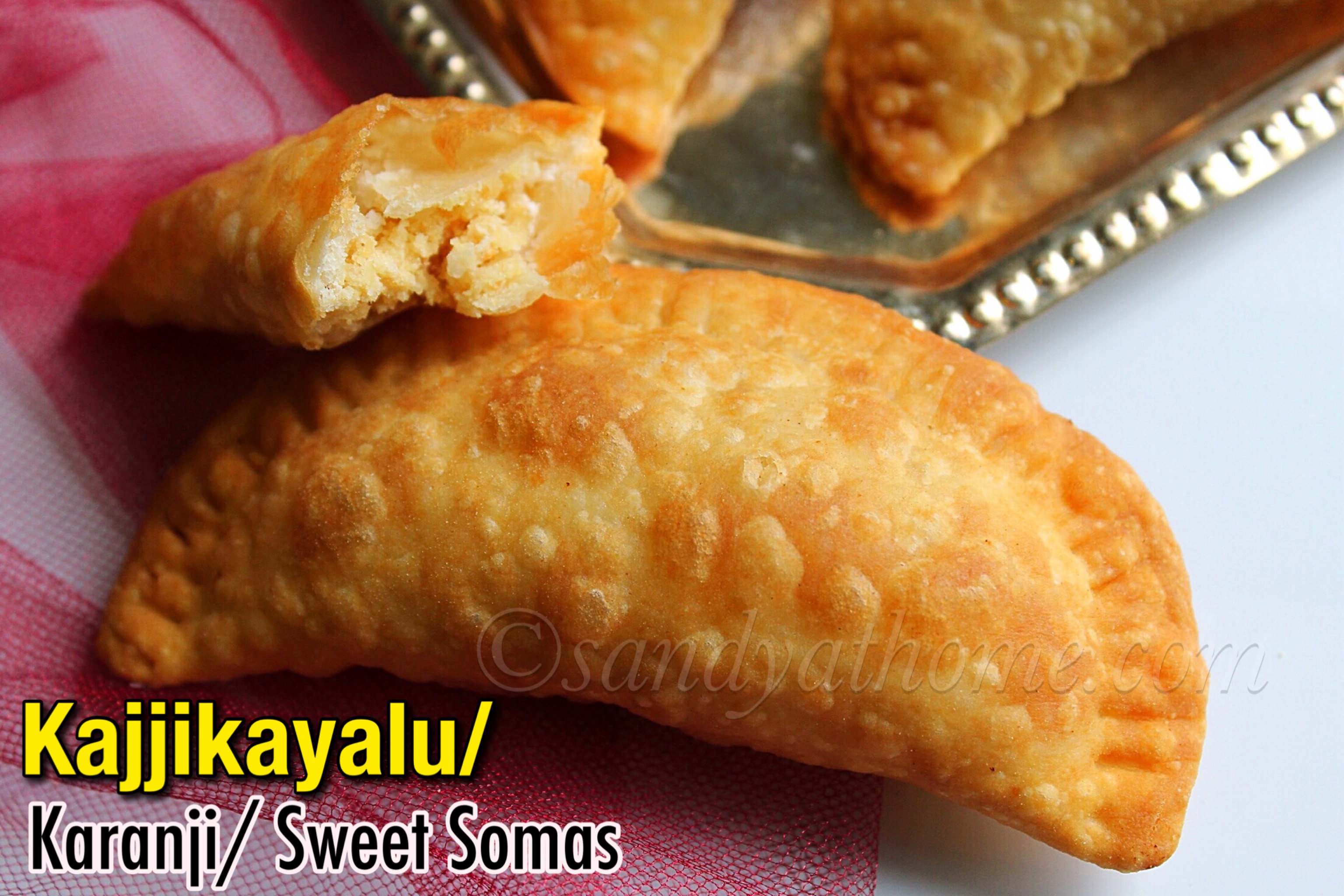 Kajjikayalu, Gujiya,Sweet somas, How to make Karanji