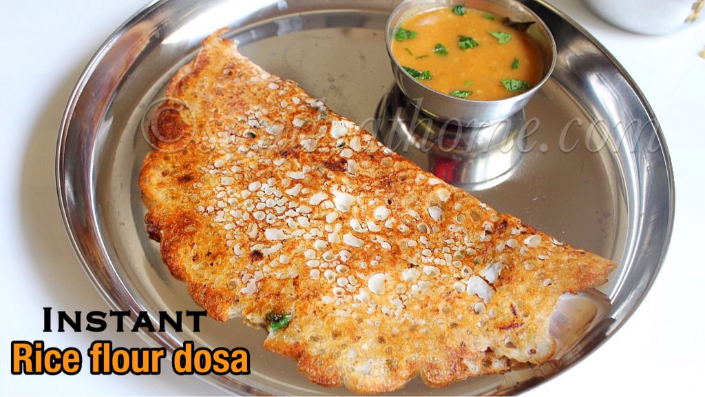 Instant rice flour dosa, Instant dosa recipe, Rice flour dosa Sandhya
