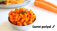 Carrot poriyal recipe, Carrot sabzi, Carrot stir fry