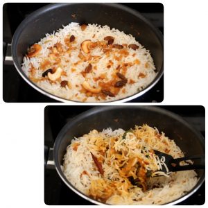 mushroom dum biryani