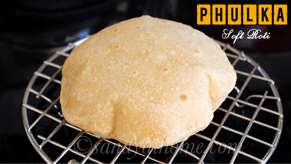 Phulka recipe (Direct flame method), Soft roti recipe Sandhya's recipes