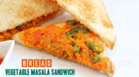 Bread vegetable masala sandwich recipe, Bread masala toast