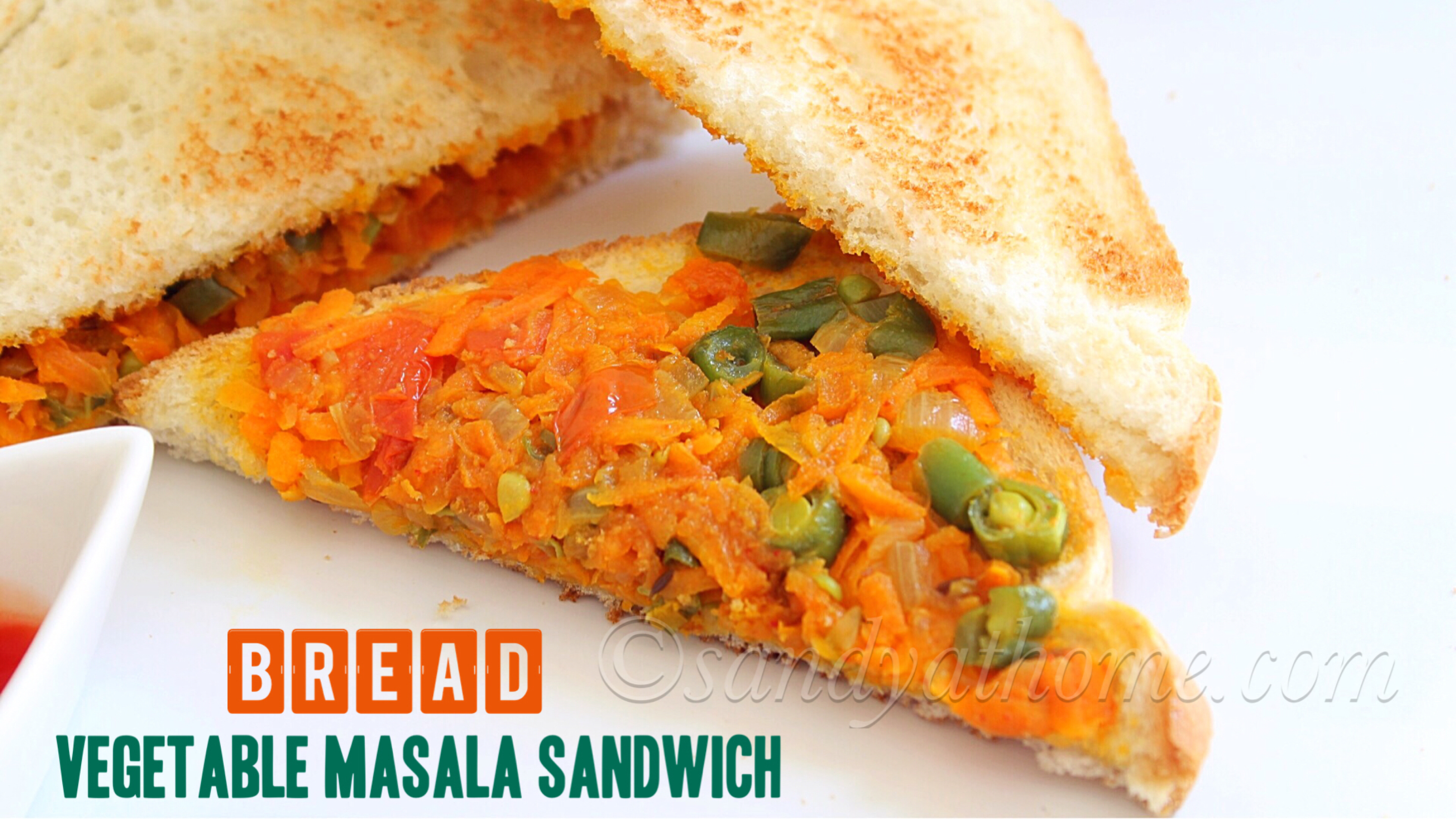 bread vegetable masala sandwich