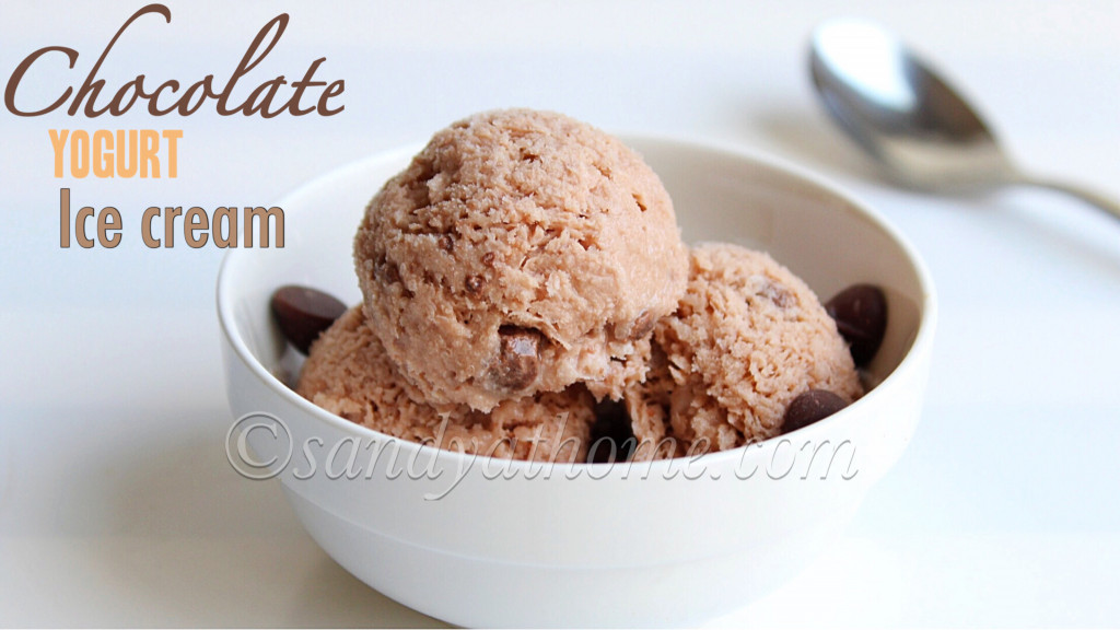 Chocolate yogurt ice cream recipe (no machine), Chocolate frozen yogurt
