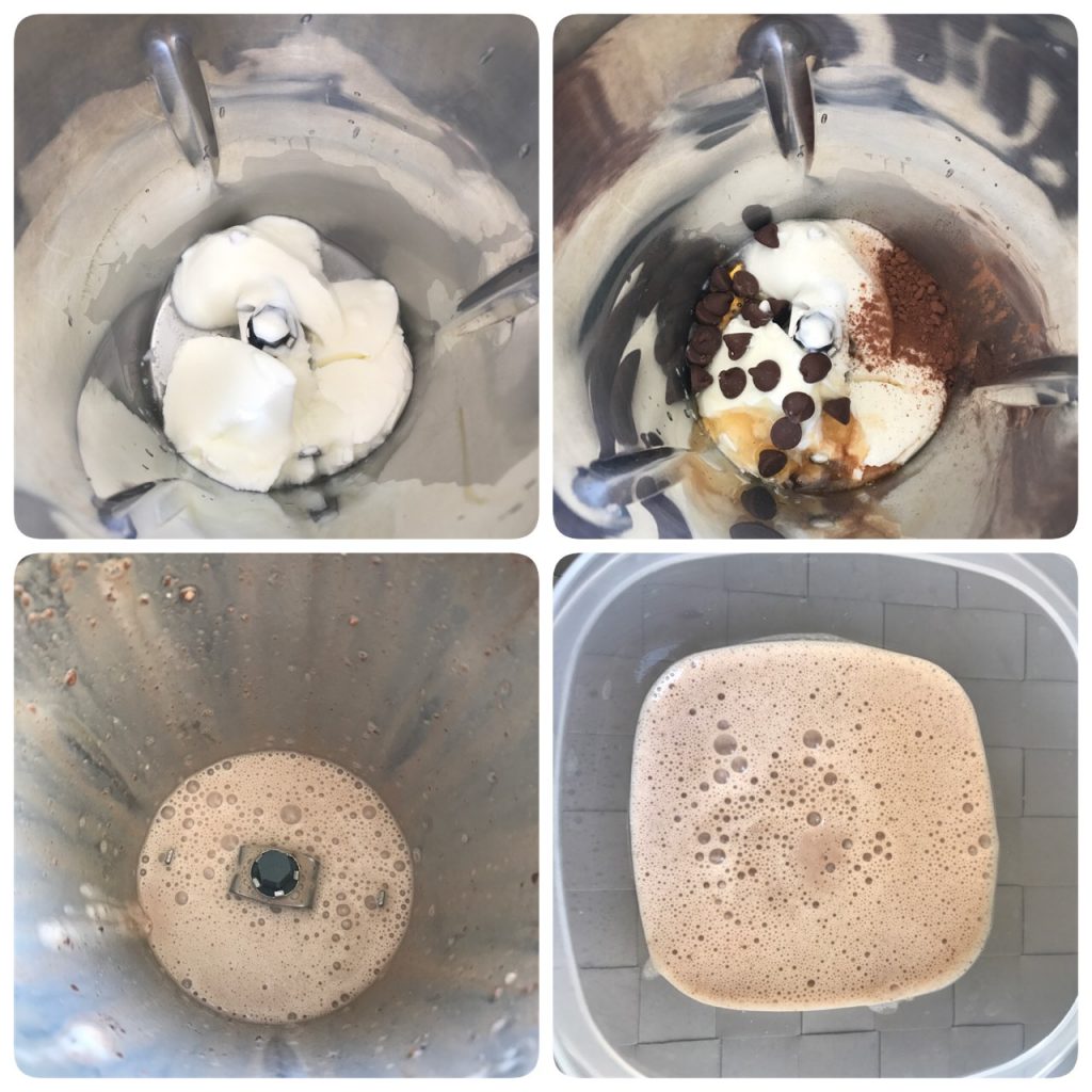 Chocolate yogurt ice cream recipe (no machine), Chocolate frozen yogurt