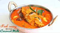 Fish curry with coconut milk, Thengai paal meen kuzhambu, Meen kuzhambu, Fish Curry