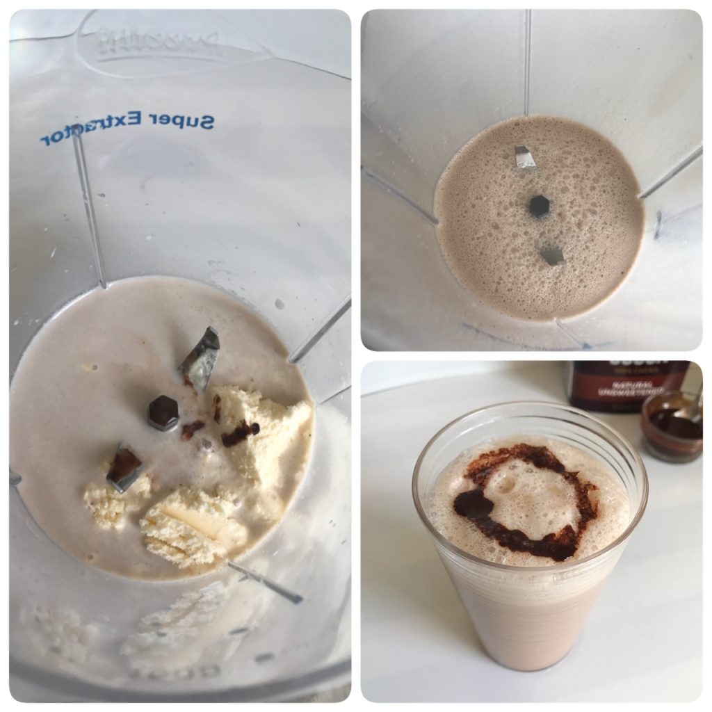 Chocolate milkshake, Chocolate milkshake with homemade chocolate syrup