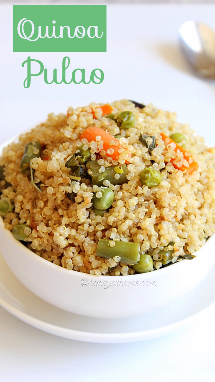 Quinoa pulao, Vegetable quinoa pulao, Quinoa recipes Sandhya's recipes