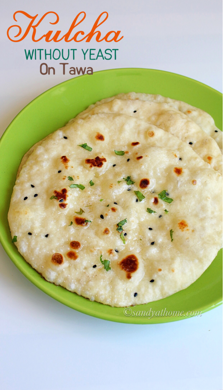 Kulcha recipe, Plain kulcha without yeast, Plain kulcha Sandhya's recipes