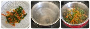 boiling vagetables for baked vegetable biryani