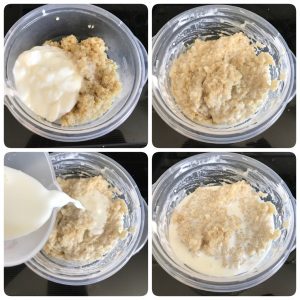 add crud and milk to cooked quinoa for curd quinoa