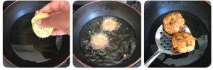 frying dill leaves vada