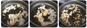 saute onion for egg pasta