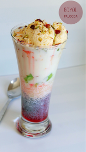 falooda ice cream recipe, falooda, royal falooda