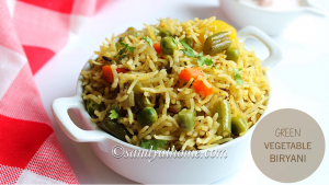 green vegetable biryani