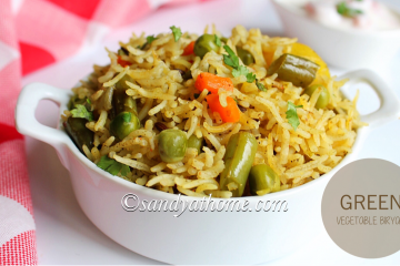 green vegetable biryani recipe, green vegetable biryani, green vegetable, mixed vegetable biryani, biryani