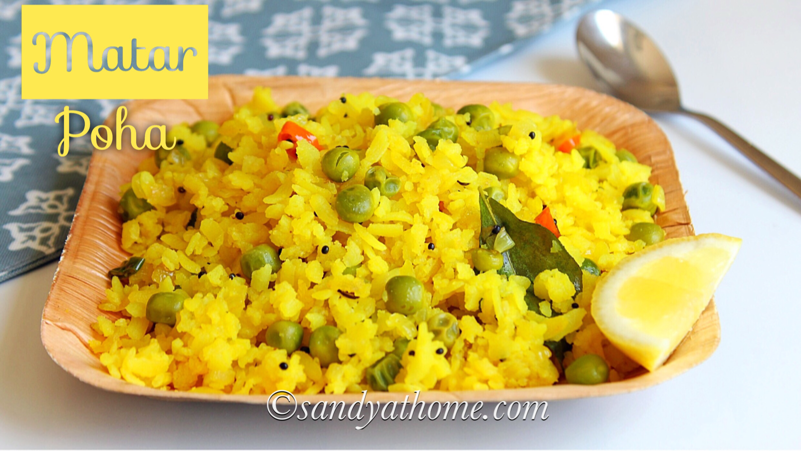 matar poha recipe, green pea poha, poha