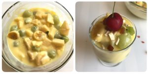 mixed fruit custard