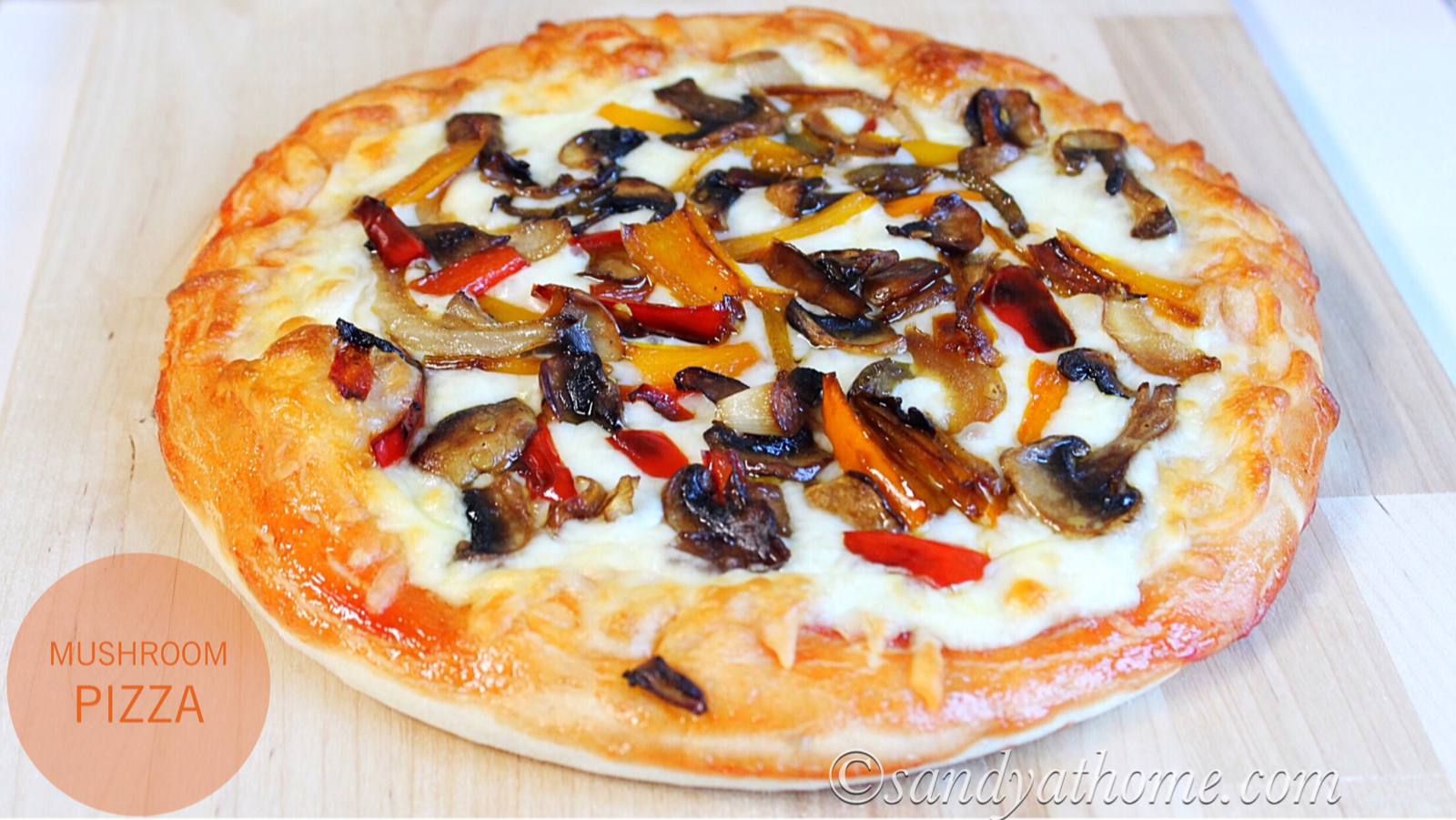 Mushroom pizza recipe, Homemade pizza, Veg pizza - Sandhya's recipes