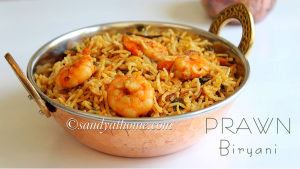 prawn biryani, shrimp biryani