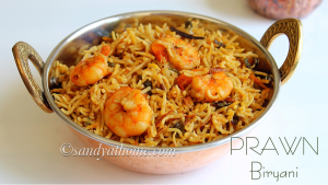 shrimp biryani, prawn biryani, biryani