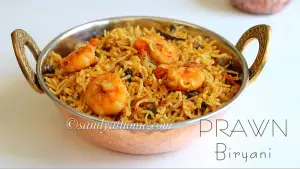 Prawn biryani recipe, Shrimp biryani recipe