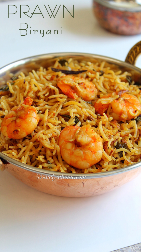 Prawn biryani recipe, Shrimp biryani recipe Sandhya's recipes