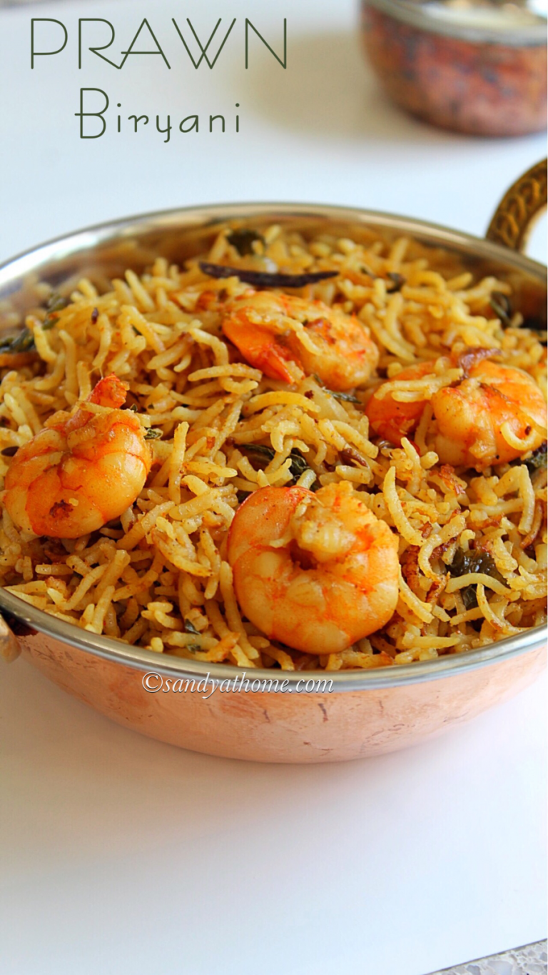 Prawn biryani recipe, Shrimp biryani recipe Sandhya's recipes