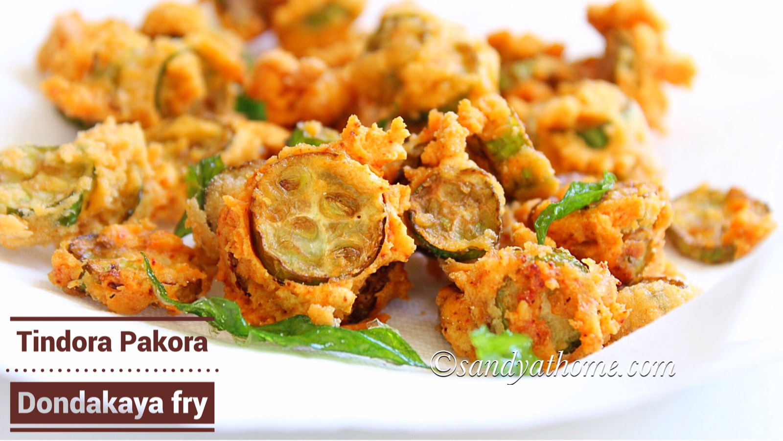 tindora pakora recipe, kovakka fry